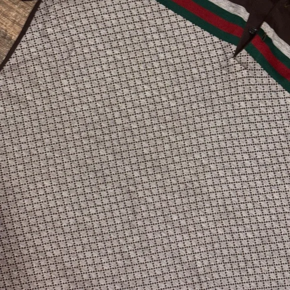 FREE SHIPPING Gucci Piquet Monogram Polo Style Shirt - Picture 3 of 10
